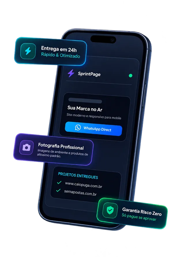 Preview Mobile do Site SprintPage